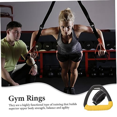 Anillas de Gimnasia para Ejercicios Fitness, Negro miniatura 6