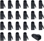 100 PCS noir CAT6A, CAT7, CAT8 Plastique RJ45 Bottes de secours de la souche de câble réseau Ethernet
