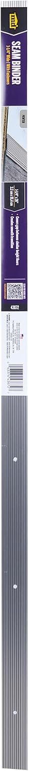M-D Building Products 43872 1-1/4 in. X 36 in. Pewter Aluminum Seam Binder w/Screw Nails