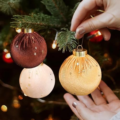 Boules de Noël velours incassables déco de fête sans casse - 4