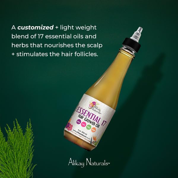 Alikay Naturals Essential 17 Hair Growth Oil, 8 Oz