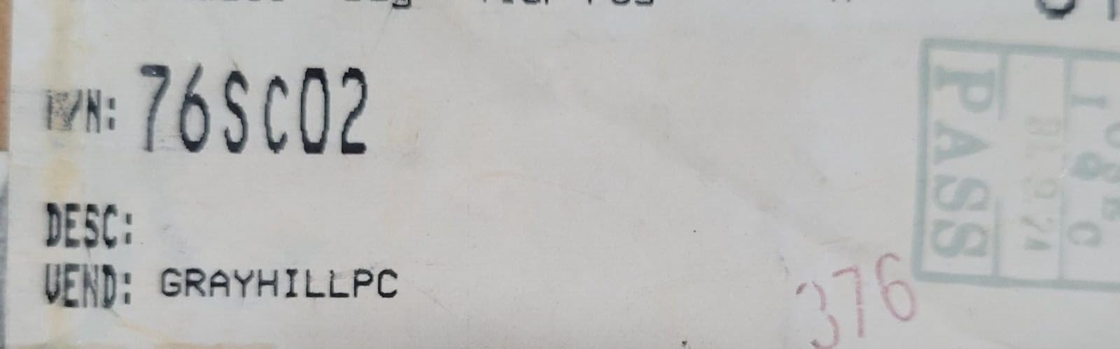 (1 PC) 76SC02 GRAYHILL
