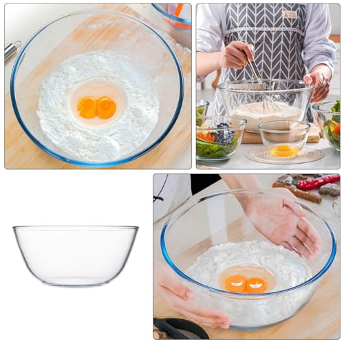 Bol mélangeur en verre raffiné 4500ml multifonction durable et chic - 3