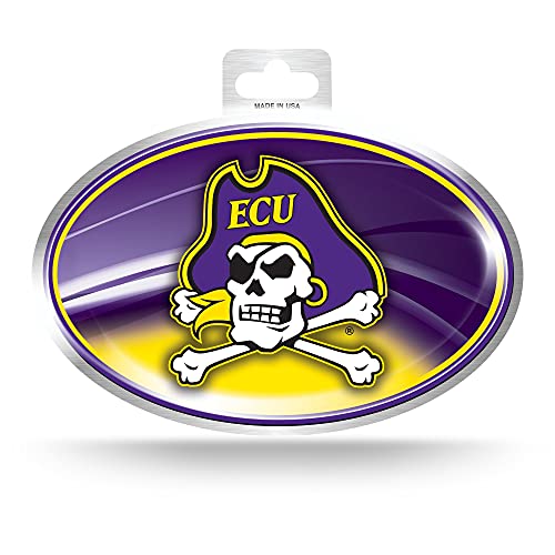 Rico Industries NCAA East Carolina Pirates Metallic Team Logo Sticker