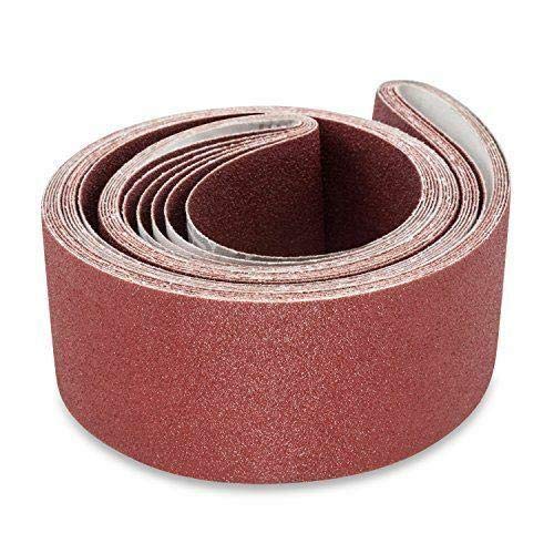 2 1/2 X 60 Inch 80 Grit Flexible Aluminum Oxide Multipurpose Sanding Belts, 6 PaSander Belts