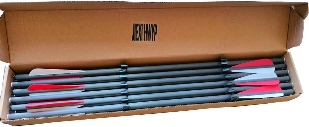 100% Carbon Fiber Crossbow Arrow Crossbow Bolts for Archery Hunting Pack of 12