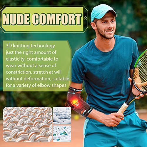Lisepwu Copper Elbow Brace - Copper Infused Elbow Support Compression Sleeve, Reduces Strain & Swelling For Tendonitis, Tennis Elbow, Golf Elbow, And Elbow Pain For Men And Women, Comfortable Fabric(M) #TOP5