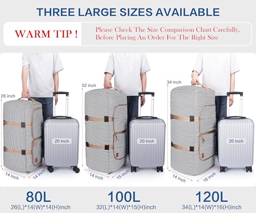 Image of 80L EXTRA LARGE Foldable Waterproof Travel Duffle Bag for Men and Women