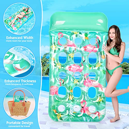 Racpnel 2 Pack Pool Floats Pool Rafts For Adults, Inflatable Pool Floats Lounge With Headrest, X-Large Swimming Pool Lounger Floats, Cooling Pool Floaties For Tanning, Adult Floats For Pool Lake Beach #TOP6