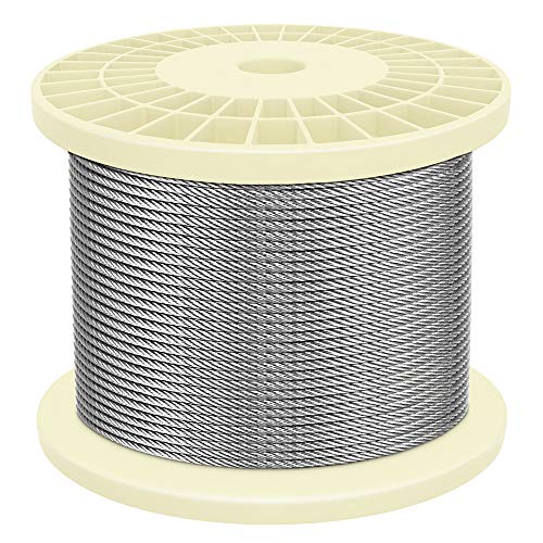 IZOKIN 1/8" 316 Stainless Steel Wire Rope Aircraft Cable for Deck Cable Railing