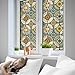 DKTIE Static Cling Decorative Window Film with Installation Tools Non Adhesive Privacy Film, Stained Glass Window Film for Bathroom Shower Door Heat Cotrol Anti UV, 17.7 x 78.7 Inch