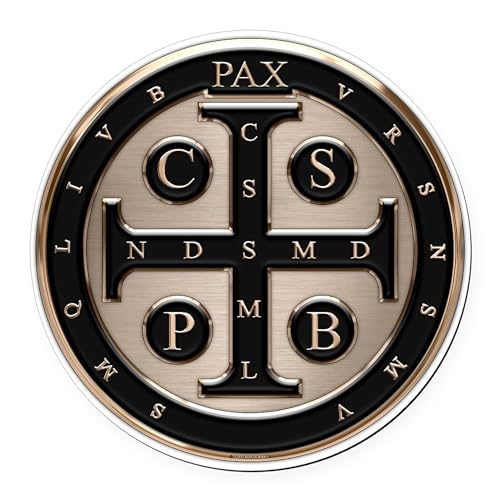 CafePress St. Benedict Medal Round Car Magnet, Magnetic Bumper Display