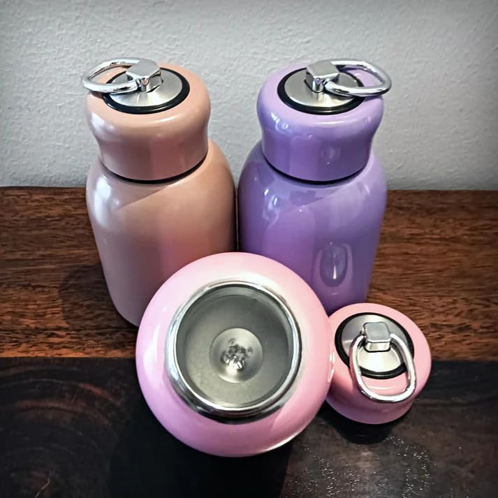 Image of Mini Stainless Steel Water Bottle 300ML | Leakproof Full Color Bottle for Kids & Adult | Portable Pani Holder | Small Travel Wide Mouth Container- Pack of 1