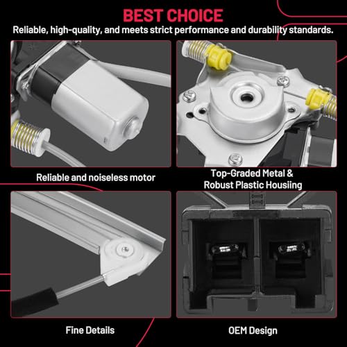 Image of BDFHYK 741-680 Power Window Regulator with Motor Front Right Compatible with Nissan Frontier 1998-2004, Compatible with Nissan Xterra 2000-2004