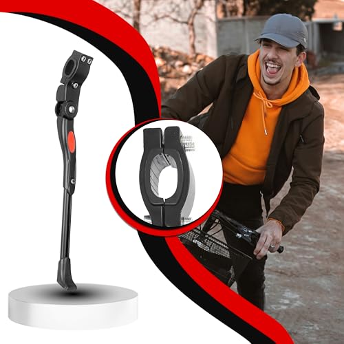 Retoo Fahrradständer Höhenverstellbar 24-29 Zoll – 26,5 cm Robuster und Widerstandsfähiger Aluminium Seitenständer, rutschfest, Extra Stabil, Universal für Mountainbike, E-Bike, Rennrad