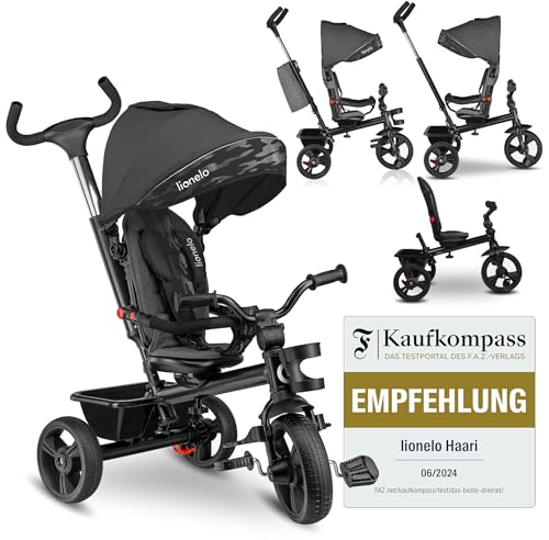 KIDIZ 6in1 Kinderdreirad Mit Schubstange - Verstellbar Ab 9 Monaten Bis 30kg