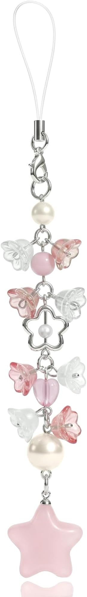 AGEN KGEN Y2K Pink Phone Cute Phone Charm - Strawberry Star Heart Charms, Camera Bag Pendants Decor for Women