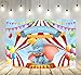 Dumbo Backdrop for Birthday Party Supplies Blue Photo Backgrounds Dumbo Birthday Theme Baby Shower Banner 59x38in