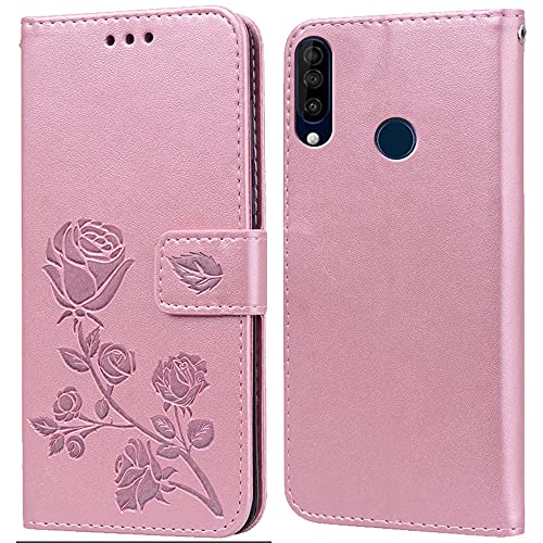 PKQTOP Cover per Wiko View 3 Custodia,Carta Fessura,Supporto Stand,Silicone TPU,Flip Protettiva Case per Wiko View 3