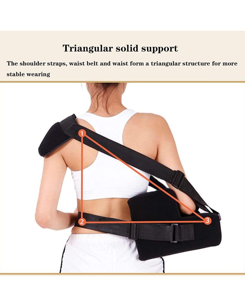 Almohada trapezoidal de abducción de hombro para adultos, soporte de fijación de fractura, soporte de contractura de codo, cabestrillo de brazo para lesión de ligamento, izquierda (izquierda