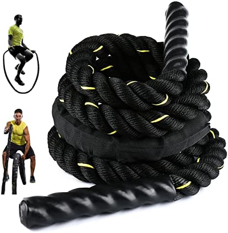 Weighted Jump Rope Adult for Fitness Men & Women, 2.6LB/2.9LB/5.3LB Heavy Skipping Rope for Exercise Battle Rope For Home Workouts Gym Training