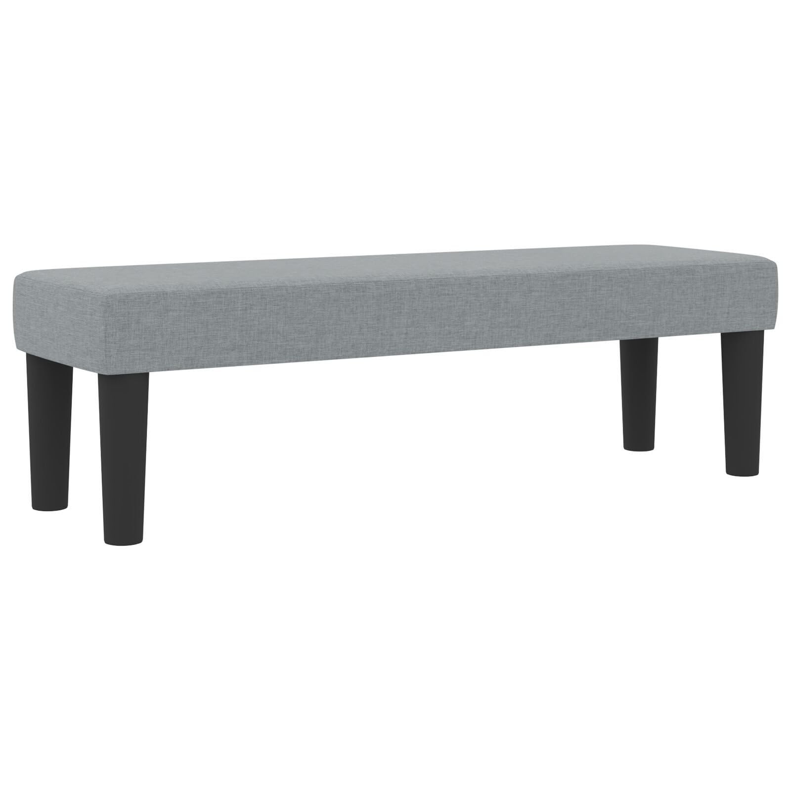 Letto Boxspring con Materasso e Panchina Grigio Chiaro Letto Multifunzione Struttura letto per camere da letto Adatto per hotel e studi 200x200 cm Tessuto