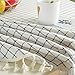 AMZALI Checkered Tassel Tablecloth Washable Cotton Linen Tablecloths Dust-Proof Table Cover for Kitchen Dinning Tabletop Decoration (Round, 60 Inch, White/Blue)