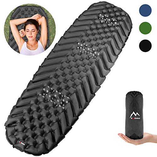 BAGLOBAL Camping Sleeping Pad for Adults, Self Inflating Camping Mat with Inflated Bag