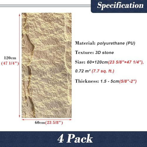 Paneles de pared 3D para renovar muros antiguos sin obras con piedra sintética aislante 5