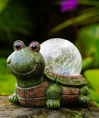 Nacome Solar Turtle Garden Statue Lights: Outdoor Figurine with Glass Ball Lighting Decorations Lawn Ornaments Porch Patio Balcony Yard - Birthday Gifts for Mom Grandma Women(Green) Nacome Solar Turtle Garden Statue Lights: Outdoor Figurine with Glass Ball Lighting Decorations Lawn Ornaments Porch Patio Balcony Yard - Birthday Gifts for Mom Grandma Women(Green) - Image 9