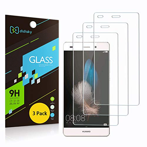 WEOFUN 3 Pezzi Vetro Temperato Per Huawei P8 Lite 2015/2016 - Pellicola Protettiva 9H, 0,33mm, Trasparente - Anti Graffio E Antimpronta