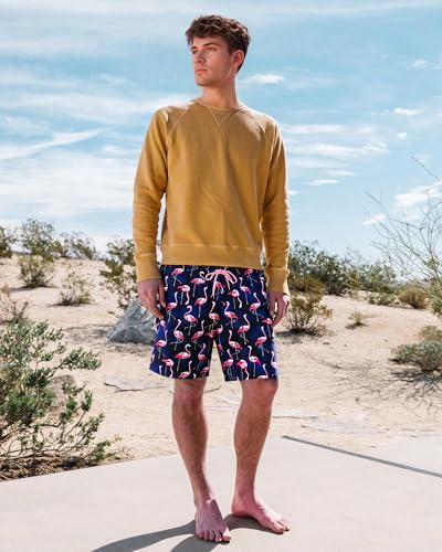 Image of SURF CUZ Mens Swim Trunks with Compression Liner Swim Shorts 7 inch Swimming Trunks Stretch 7 Inch Swim Suits Quick Dry