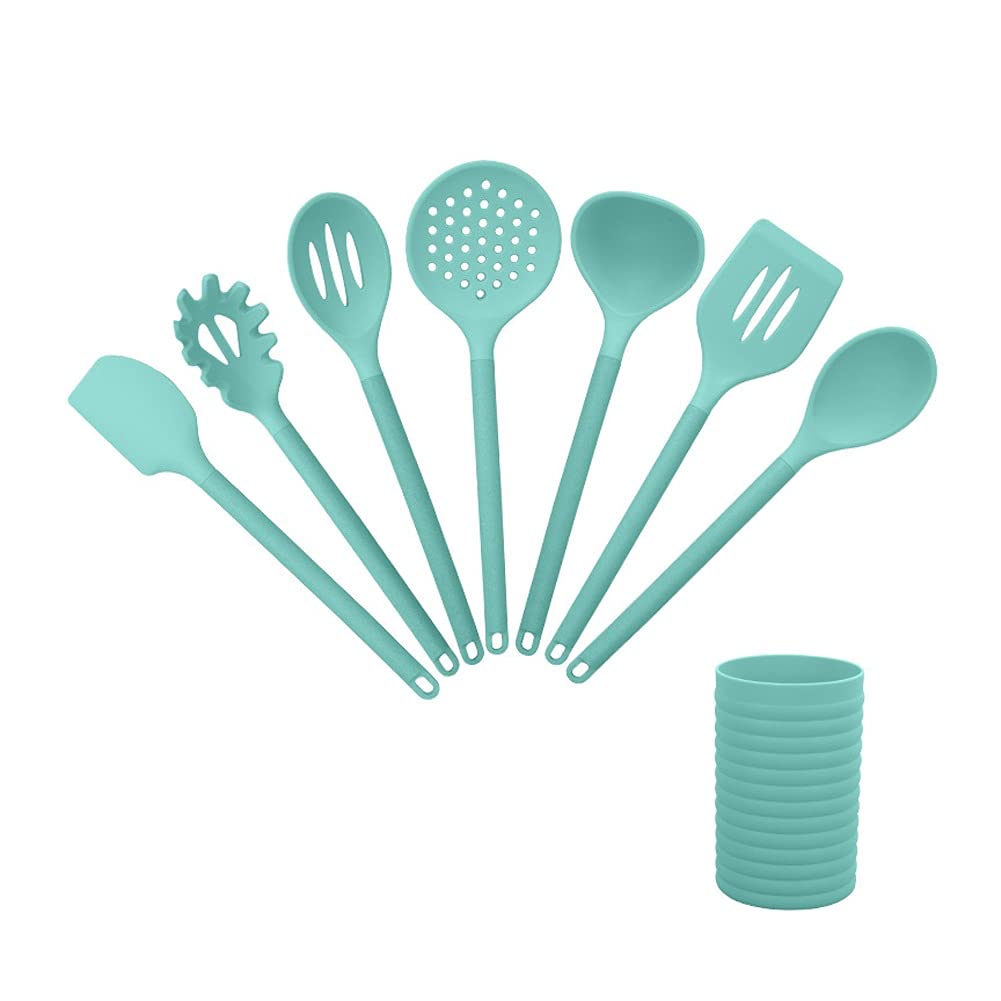 Juego de Utensilios de Cocina de Silicona, Utensilios de Cocina antiadherentes, Cuchara, espátula, cucharón, Accesorios, 8 Uds.