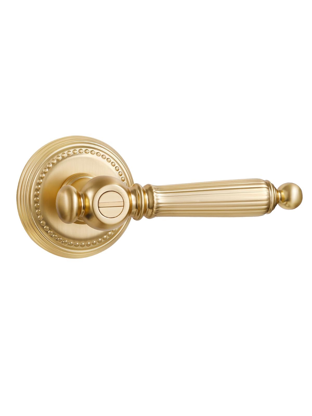 Levier de porte doré ergonomique pour remplacer une poignée usée de salle de bain