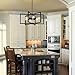23.6” Black Chandelier for Dining Room 6 Light Kitchen Chandelier over Table Farmhouse Dining Room Light Fixtures Over Table,Hanging Pendant Light Fixture with Adjustable Height for Entryway,Foyer