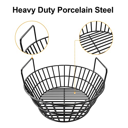 Bmmxbi Charcoal Ash Basket For Large Big Green Ggg Grill Pit Boss, Louisiana Kamado Joe Grill Charcoal Basket -Porcelain Steel #TOP2