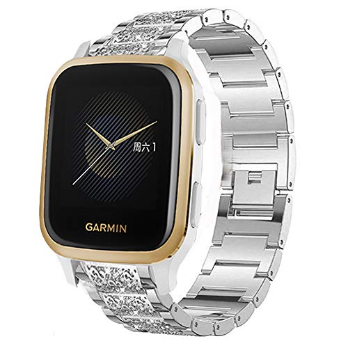 Correa metálica para Garmin Venu 2 Plus con cristales