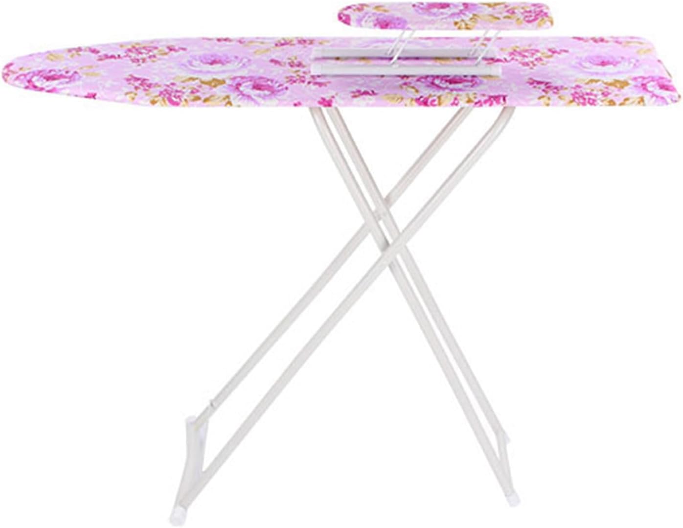 Worparsen Foldable Ironing Board for Home or Dormitory, Full-Size with Heat-Resistant Cover (Purple New)