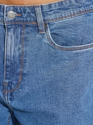Image of Styli Men Solid Balloon Fit Jeans | Stretchable & Comfort, Mid-Rise Casual Denim Pants for Everyday Wear |Machine Washable