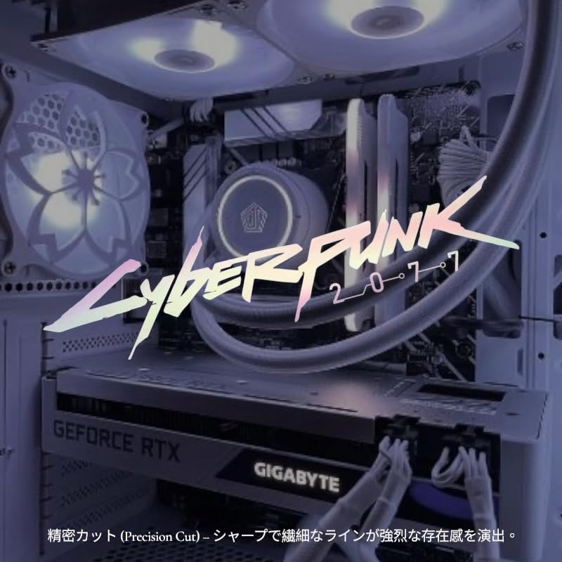 Image of Cyberpunk Vinyl Sticker Cyberpunk car Decal Cyberpunk car Sticker Water Proof Cyberpunk Sticker Reflective for car for Laptop (Rainbow)