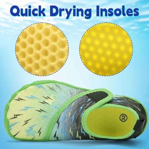 Image of Kids Water Shoes Boys Girls - Wide Toe Box Quick Dry Barefoot Shoes Breathable Non Slip Aqua Athletic Sneakers for Swim Beach Pool Kayak Hiking Sand Walking Travel Essentials (Little Kid /Big Kid)