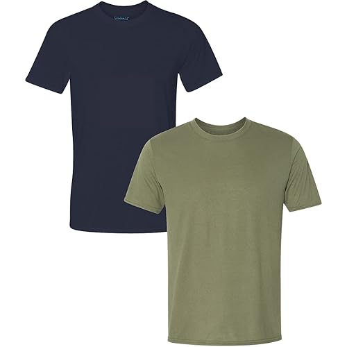 Gildan Men's Moisture Wicking Polyester Performance T-Shirt, 2-Pack