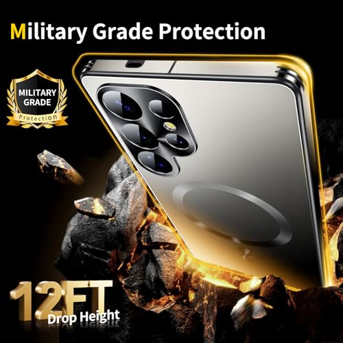 Image of for Samsung Galaxy S26 Ultra Case,Slim Design Compatible with MagSafe,Strong Magnetic Shockproof Military-Grade Protection for Screen & Camera Cover Case for Samsung S26 Ultra,Black