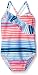 Osh Kosh Girls' Foil Print Stripe One Piece Swimsuit