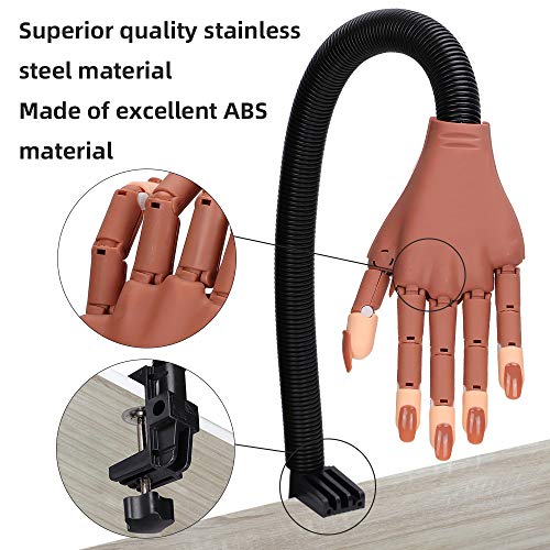 image for Practice Hand For Acrylic Nails, RUEOO Nail Practice Hand With 200 PCS