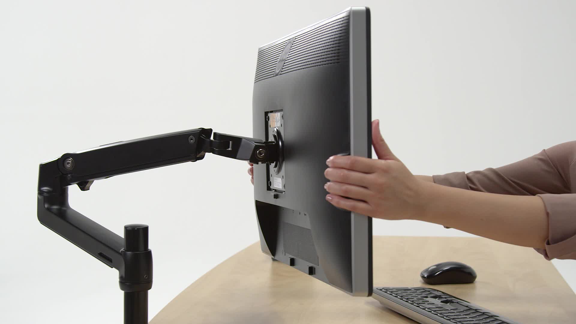 Amazon Basics Single Monitor Stand - Lift Engine Arm Mount