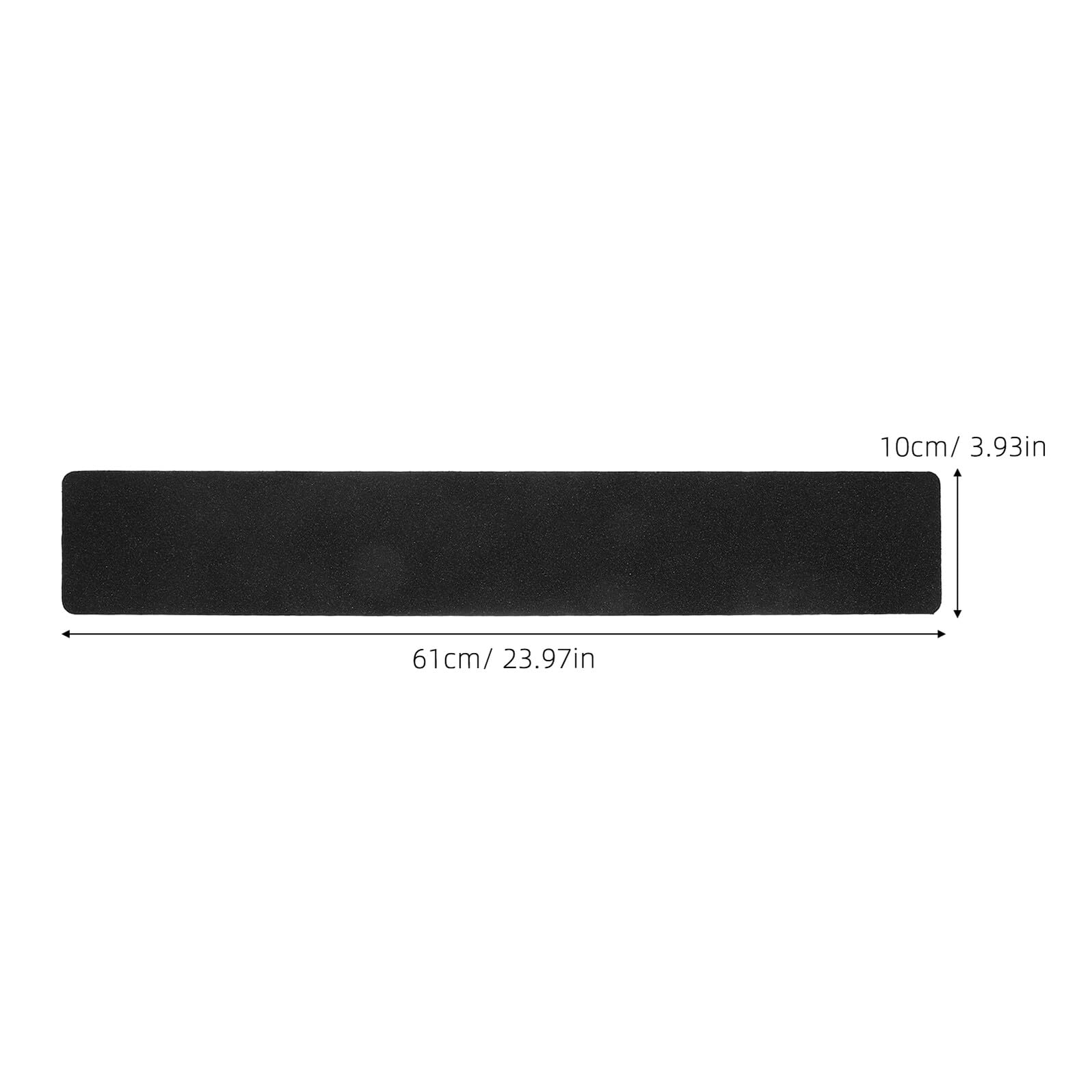 Bandes Antidérapantes pour Escaliers Pvc Noir 61x10 Cm, 10 Pièces