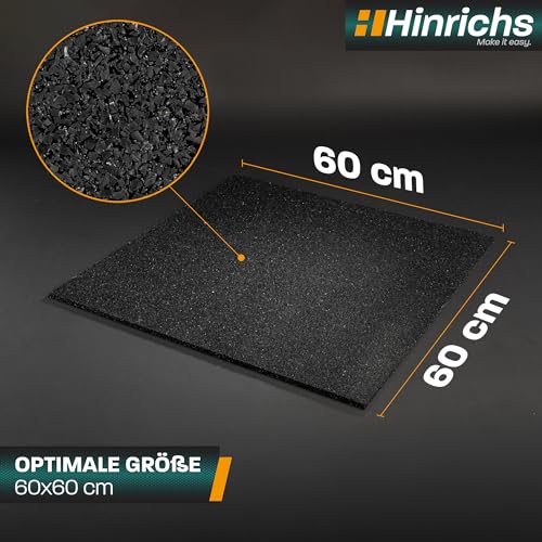 Foto von Hinrichs Antivibrationsmatte für Waschmaschinen 60 x 60 cm - Gummimatte - Zuschneidbare Dämmmatte als Waschmaschinenunterlage - Rubber Mat