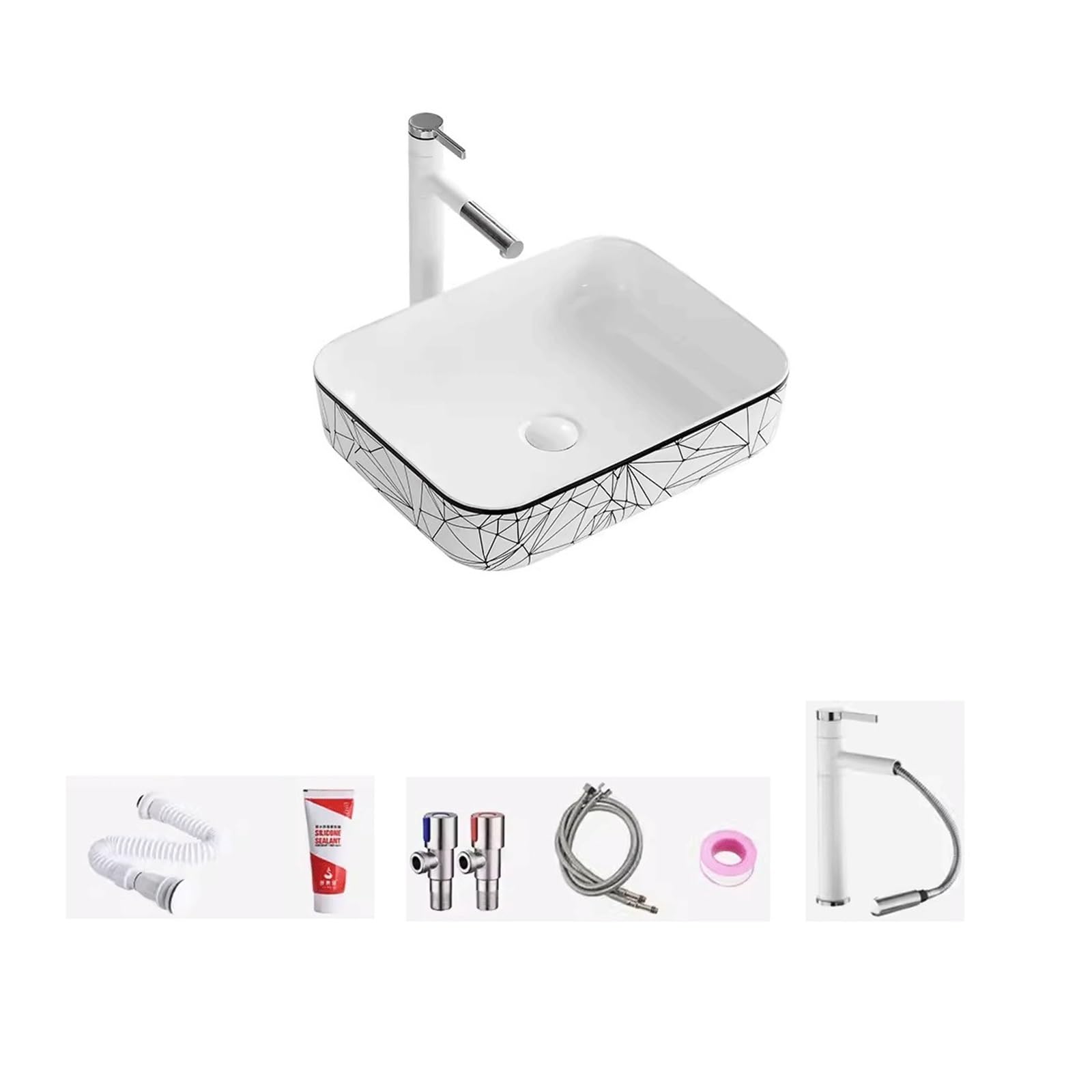 Hpthly Bathroom Sink Nordic Household Wash Basin Modern Above Counter Basin Single Basin Art Basin Ceramic Wash Basin Bathroom Balcony Basin Vessel Sinks