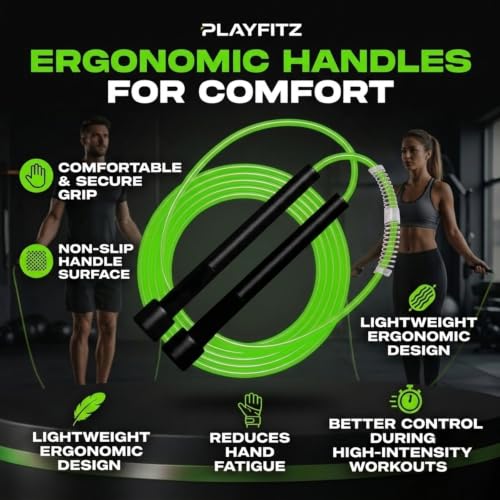 Image of Zero Gravity Adjustable Lightweight Skipping Jump Fitness Rope (Green)